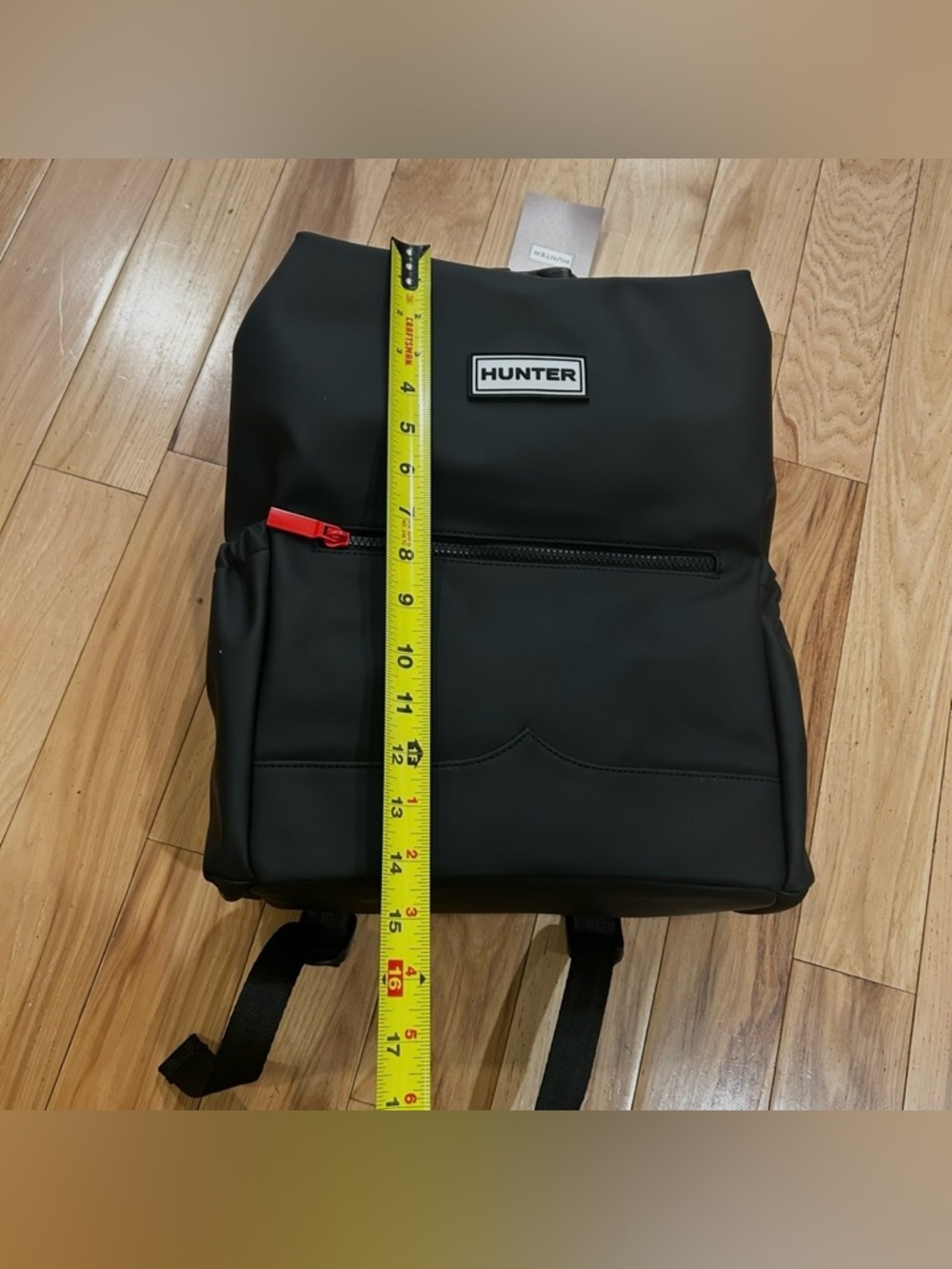 NWT Hunter Sleek Black Water Resistant Top Clip Laptop Backpack - Brand New - Picture 4 of 5
